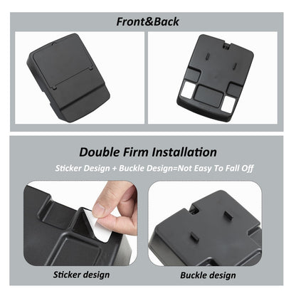JKCOVER Center Console Hidden Organizer Box Compatible with Jeep Wrangler JK/JKU 2011-2016 2017 2018 Accessories Armrest Secret Compartment One-Touch Hidden Storage （Patent Design）