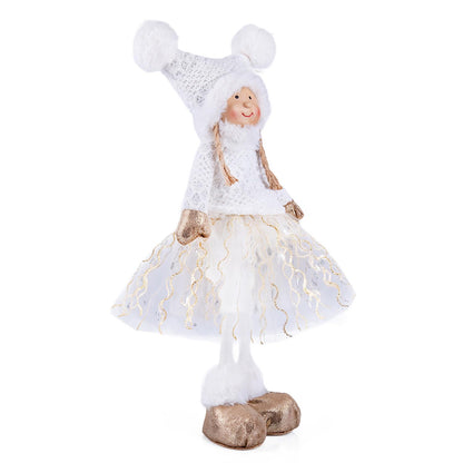 STP GOODS Handmade Christmas Decor Collectible Doll, 15 inches (38 cm), Indoor Home Decoration Figurine, Figurine for Home Decor & Holiday Posable Fairy Doll Indoor