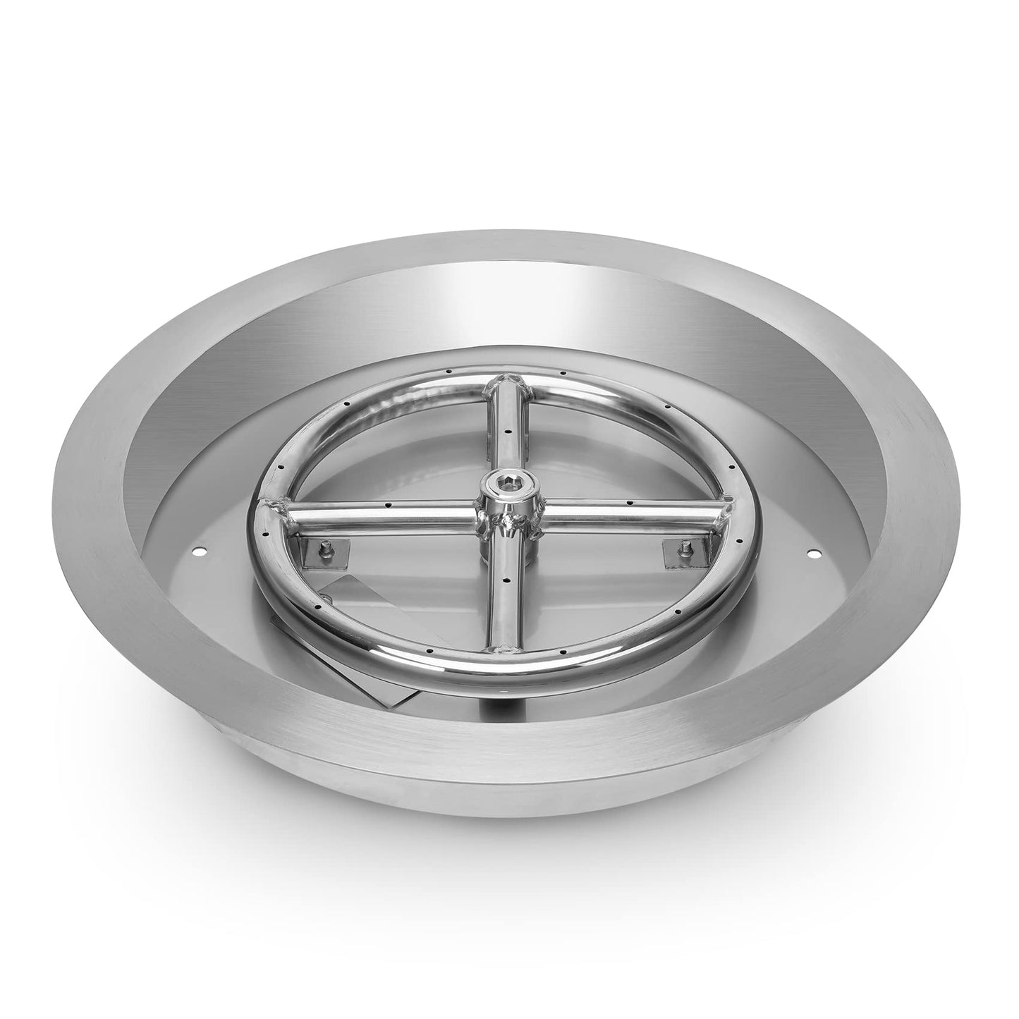 Stanbroil 13-Inch Drop-in Fire Pit Burner Pan, Round Fire Pit Insert for Propane & Natural Gas DIY Fire Table, Stainless Steel Firepit, BTU 88,000 Max