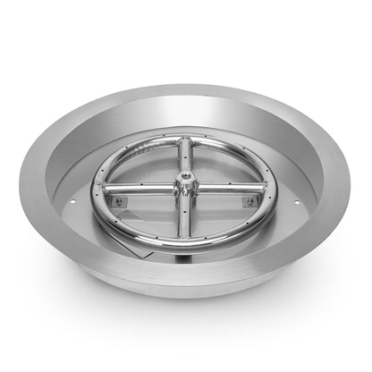 Stanbroil 13-Inch Drop-in Fire Pit Burner Pan, Round Fire Pit Insert for Propane & Natural Gas DIY Fire Table, Stainless Steel Firepit, BTU 88,000 Max