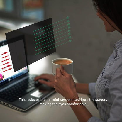 WELINC [2 Pack] 24 Inch - 16:9 Aspect Ratio - Computer Privacy Screen Filter for Widescreen Monitor - Anti-Glare - Protects Eyes from Harmful Glare and Blue Light