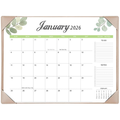 Desk Calendar 2026-2027 with Desk Mat – 22" x 17" Large Desk Pad Calendar Runs from January 2026 to June 2027, Office Supplies Desktop Monthly Calendar for Home & Office