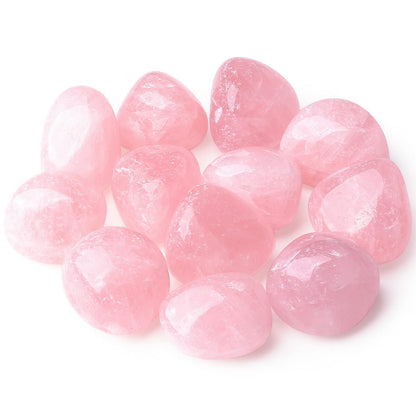 DUQGUHO Rose Quartz Healing Crystals Stones Set Natural Bulk Crystals Tumbled Polished Irregular Crystal Stones Bulk Rocks 0.45 lbs