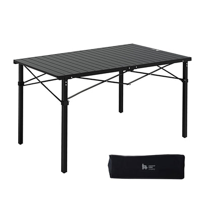 OUTSIDER Folding Camping Table with Aluminum Roll-up Tabletop Portable Lightweight Beach Table with Carry Bag for Outdoor Cooking, Picnic, BBQ, Travel, Backyard Style1
