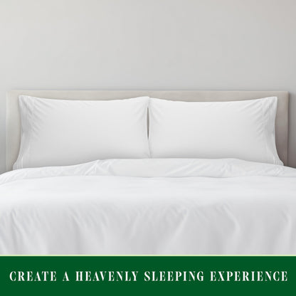 Elegant Comfort Luxury Ultra-Soft 2-Piece Pillowcase Set - 1500 Premium Hotel Quality Microfiber Double Brushed - Wrinkle Resistant, Standard/Queen, White