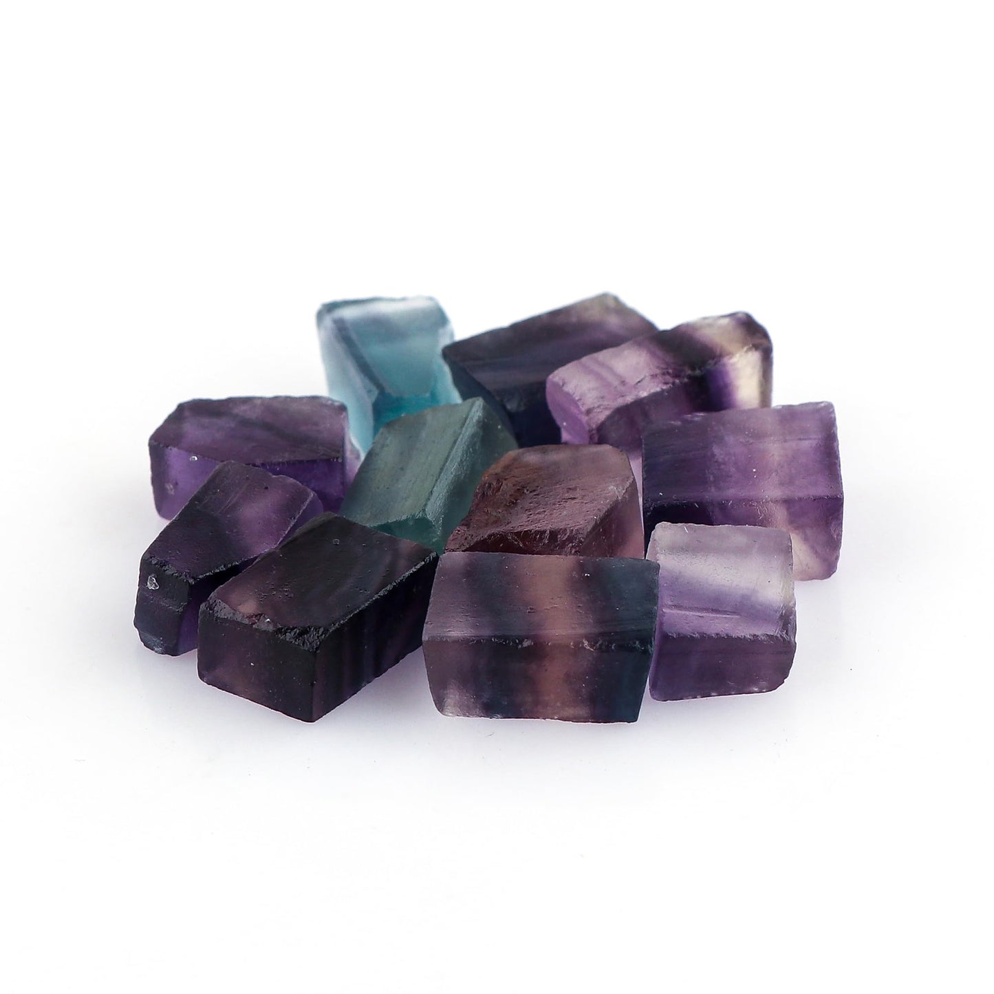 CRYSTALIS 100cts Natural Fluorite Raw Crystals, Loose Gemstone Wholesale Bulk Rough Jewelry Making Supply, Chakra And Healing Raw Stones, Wire Wrapping, DIY, Tumbling, Gem Collection, AA+