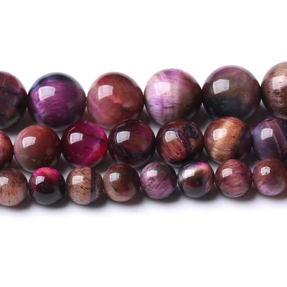 60PCS 6MM AAA Galaxy Tiger Eye Stone Beads Natural Gemstone Bead Crystal Healing Energy Jewelry Making DIY 15 inches