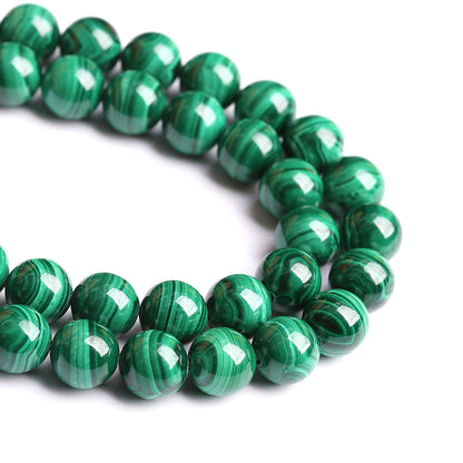 8MM 23PCS Natural Stone Green Malachite 3A Grade Gemstone Loose Beads for Jewelry Making DIY Bracelet