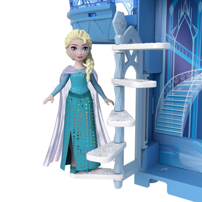 Mattel Disney Princess Toys, Storytime Stackers Elsa Ice Palace, Stackable Castle Doll House with Small Doll & 8 Pieces, Inspired by The Disney Frozen Movies