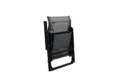 Caravan Sports Ergo+ - Adjustable Outdoor Patio Camping Lounge with Footrest & Headrest, Steel Frame Weather-Resistant Fabric – Folding Outdoor Chair
