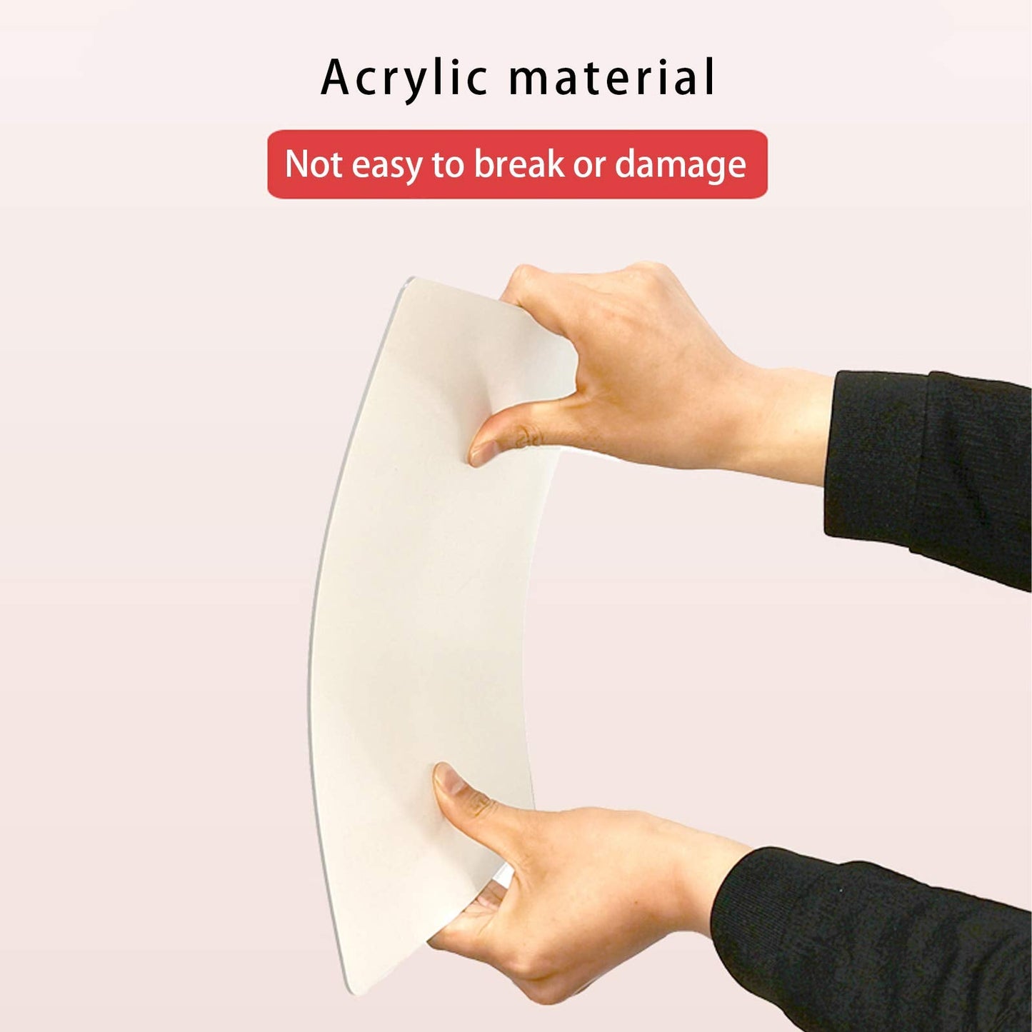 iCAGY Acrylic Mirror for Wall for Kids Adults Bedroom Door Closet Acrylic Shatterproof Self-Adhesive Lightweight Plastic Mirror Tile Sheet, Reflective Safe Plexiglass - Silver 10x12 inch 1 Pcs