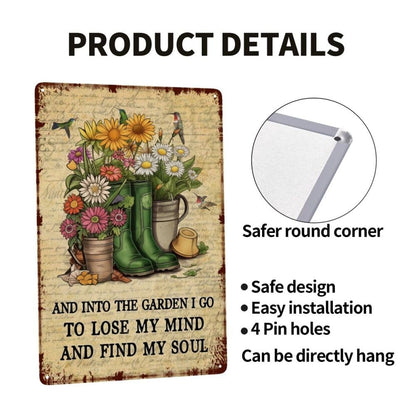 Retro Metal Signs Bundle: 'What a Wonderful World' & More - 4pc Set, 12x8 Inch, Decorative Garden Art for Yard & Porch