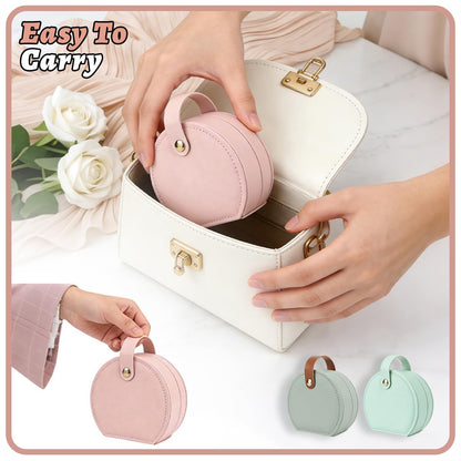 Esamploe 18 Pcs Mini Jewelry Travel Case,Gorgeous Leather Travel Jewelry Box for Bridal Proposal Gifts,Exquisite Multicolor Bulk Jewelry Boxes for Rings,Earrings and Necklaces