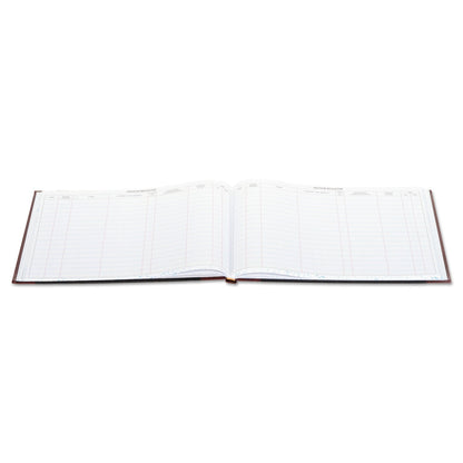 Wilson Jones S491 Detailed Visitor Register Book, Black Cover, 208 Ruled Pages, 9 1/2 x 12 1/4