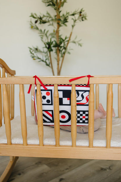 Baby Mirror, Crib or Car or Floor, Reversible Mirror for Baby, Great Tummy Time Toy, High Contrast Toy, Easy to Attach, Lightweight, Portable, Shatterproof, Safe, Wipe Clean by Genius Babies