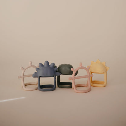 mushie Silicone Baby No-Drop Sun Teether Toy