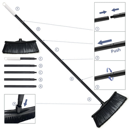 Zthluyc Outdoor Broom for Cleaning Floor - Outside Brooms, Heavy Duty Outdoor Broom for Cleaning Garages, Terraces, and Porches, etc.