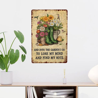 Retro Metal Signs Bundle: 'What a Wonderful World' & More - 4pc Set, 12x8 Inch, Decorative Garden Art for Yard & Porch
