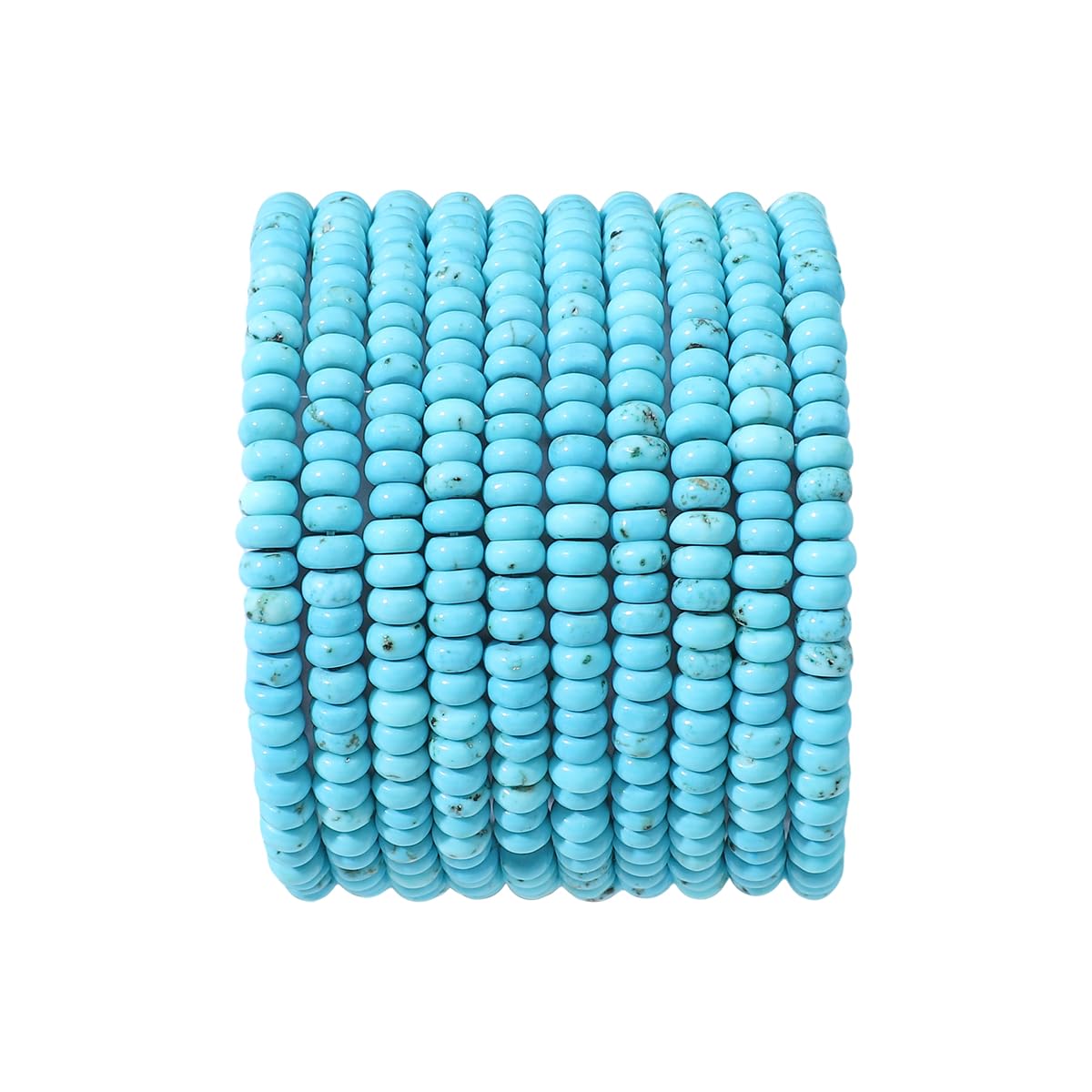 BEADIA Natural Blue Turquoise Disk Stone Beads 4x2mm 160pcs Rondelle Loose Semi Gemstone Beads for Jewelry Making Design