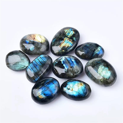 0.5 LB Natural Labradorite Tumbled Stones – Healing Crystals for Energy, Protection & Intuition – Polished Crystals for Reiki, Chakra Balancing, Meditation & Home Décor (10-20mm)