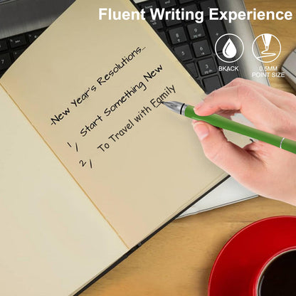 Elenzk Magnetic Floating Ballpoint Pen for Men & Women, Luxury Gift with Dock Base, Fine Point Black Ink Sign Pen, Innovative Desk Gadget, Unique Gift for Business Owner and Christmas (Green)