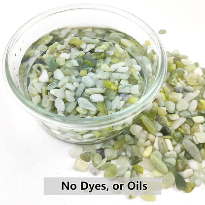 YISZM 5LB Succulent and Cactus Jade Pebbles, 3/8 Inch Natural Decorative Polished Stones, River Rocks for Indoor Plants, Vases, Planters and Outdoor Gardening