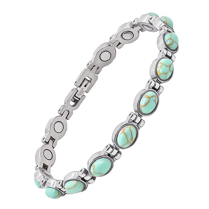 JEROOT Ultra Strength Magnetic Bracelet for Women | 3500-6000 Gauss Neodymium Magnets | Magnetic Therapy Jewelry with Adjustable Tool & Gift Packaging