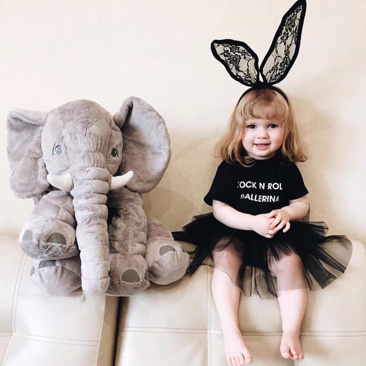 Ryttir 31 Inch Fuzzy Large Elephant Stuffed Animal, Soft Stuffed Elephants Plush Toy Newborn Gift, Funny Elephant Gifts for Baby Women Girls Boys
