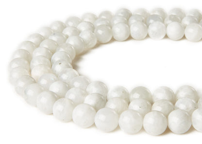 100pcs 8mm Moonstone Beads Natural Gemstone Beads Round Loose Beads for Jewelry Making