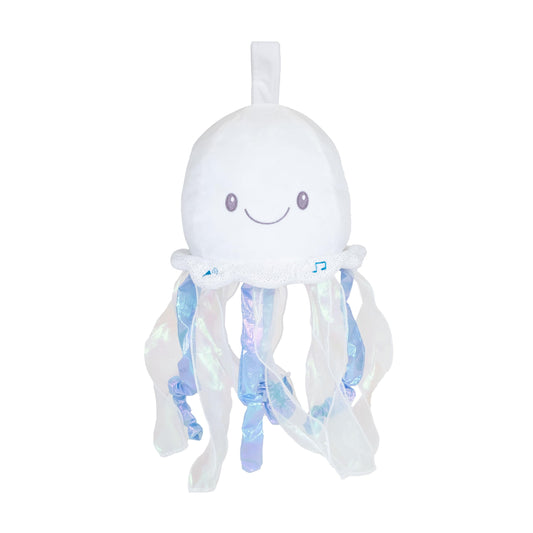 Cuddle Barn - LullaBabies Glimmer The Jellyfish Animated Musical Stuffed Animal Fish Plush Toy for Babies with Night Light Glow, Volume Control, 12 inches