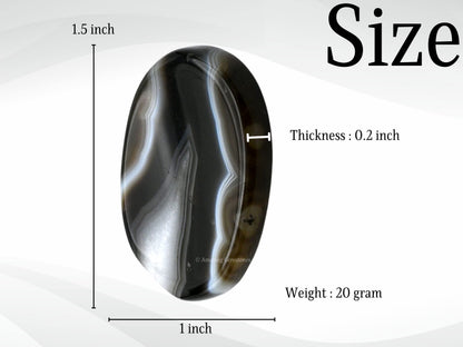 Amazing Gemstone Black Onyx Worry Stone Crystals and Healing Stones - Worry Stones for Stress Relief Gifts - Piedra Crystal Fidget for Meditation - Unique Stocking Stuffers and Birthday Gifts