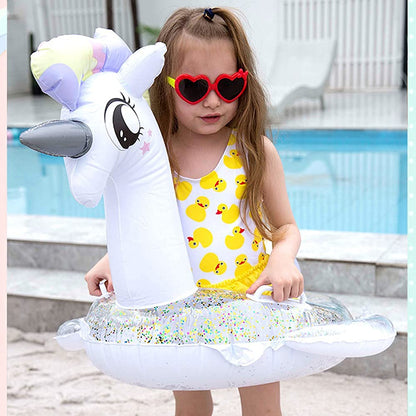 CICITOYWO Toddler Pool Floats, Kids Inflatable Float Raft with Handle, Water Swim Beach Floaties Toys Party Supplies, Baby Swimming Ring for 8-48months Kid