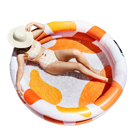Pool Buoy Round Inflatable Pool with Storage Bag - Premium Outdoor Swimming Pool for Kids, Toddlers, Infants and Adults - Garden and Backyard Pools for Family Summer Pool Party (Kinky Splash)