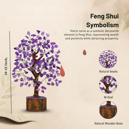 ANAYA AGATE Amethyst Crystal Tree of Life - Handmade Healing Bonsai Purple Tree for Home & Office Decor, Positive Energy & Good Luck, Ideal for Christmas Decor & Birthday Gifts for Women, Men