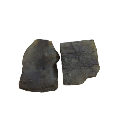 Karma Gems 5 Pcs Labradorite Natural Crystals - Rocks for Tumbling - Raw Cool Agate Crystal Stones - Chakra Healing Gemstones - Meditation and Reiki Stones - Rock Collections for Kids