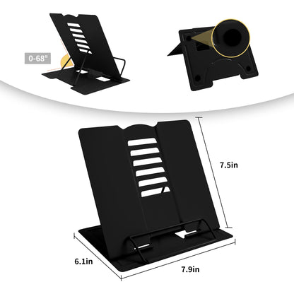 Camelmother Metal Book Holder Adjustable Book Stand for Reading