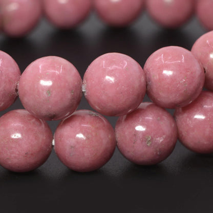 Justinstones AA Thulite Natural Gemstone Crystals Chakra Beads Bracelet Crystal Healing 10mm Round Stretchable Bracelet for Her Gift