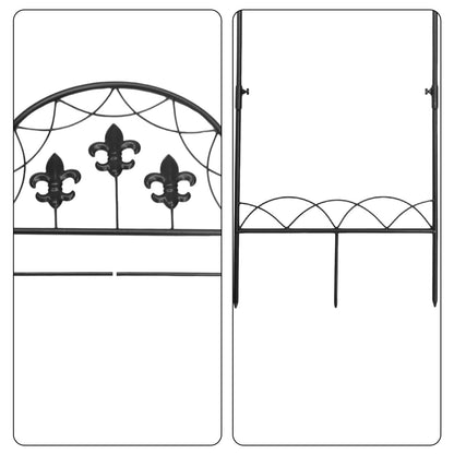 ESTTOP Garden Flag Stand, Metal Yard Flag Holer, Fleur Style Decorative Flag Pole Stake for Outside, Suit for 12 * 24 inch Christmas Garden Flag (Flag Not Include)