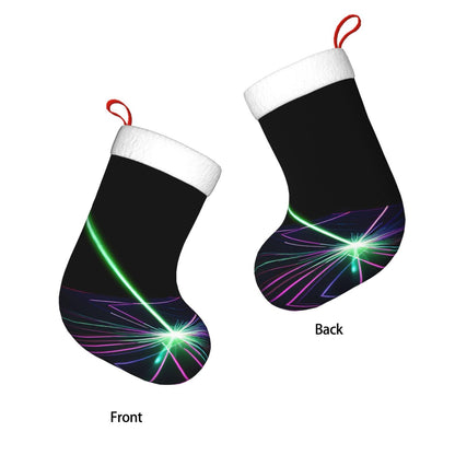 KOPUUYRD Laser Lights Print Luxurious Holiday Socks,Unique Christmas Socks for Joyful Season,Festive Ornament Classic