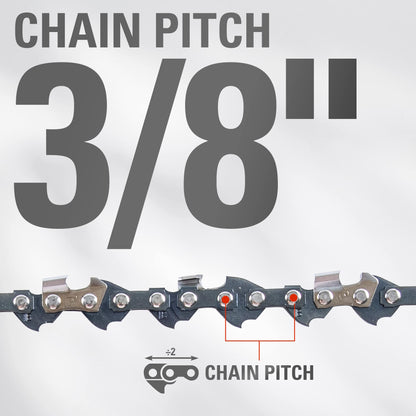 Greenworks 18" Chainsaw Bar and Chain Combo, 3/8" Pitch, 0.05" Gauge, 62 Drive Links, Genuine Greenworks Replacement Part
