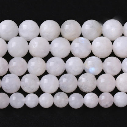 10mm 36pcs Natural Moonstone Stone Beads for Jewelry Making Energy Healing Power Stone Beads DIY Bracelet Necklace Accessories 15"