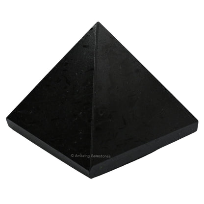 Amazing Gemstone Black Tourmaline Pyramid Crystal Healing Stones - 1.5" Great Pyramid Figurine of Natural Stone Pyramid for Meditation, Reiki, Chakra Balancing and Crystal Pyramids Grid