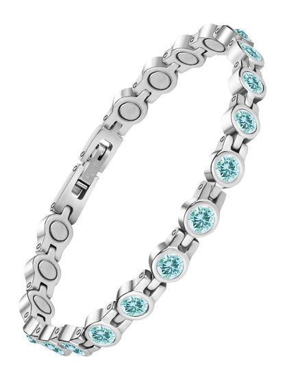 JEROOT Ultra Strength Magnetic Bracelet for Women | 3500-6000 Gauss Neodymium Magnets | Magnetic Therapy Jewelry with Adjustable Tool & Gift Packaging