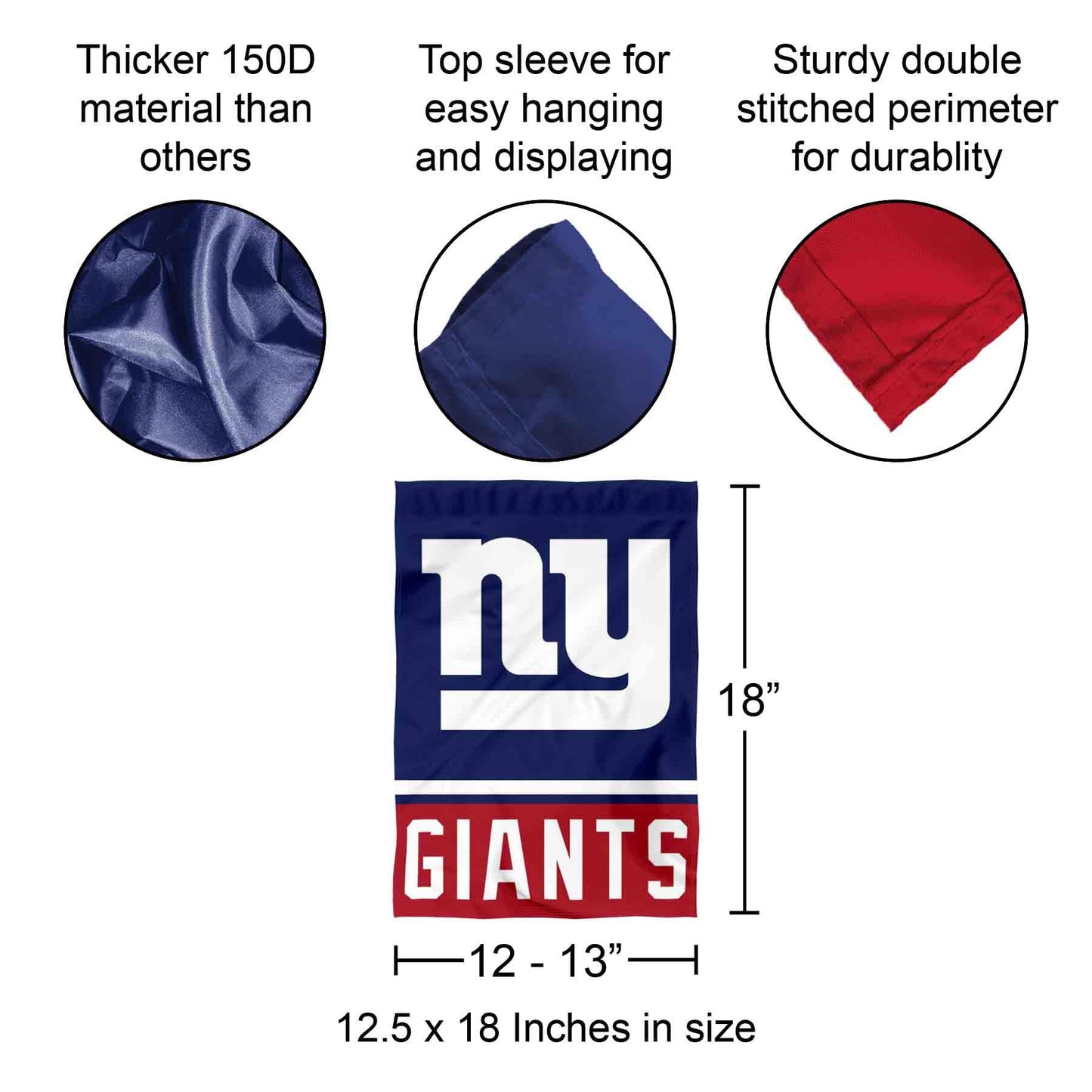 New York Giants Double Sided Garden Flag
