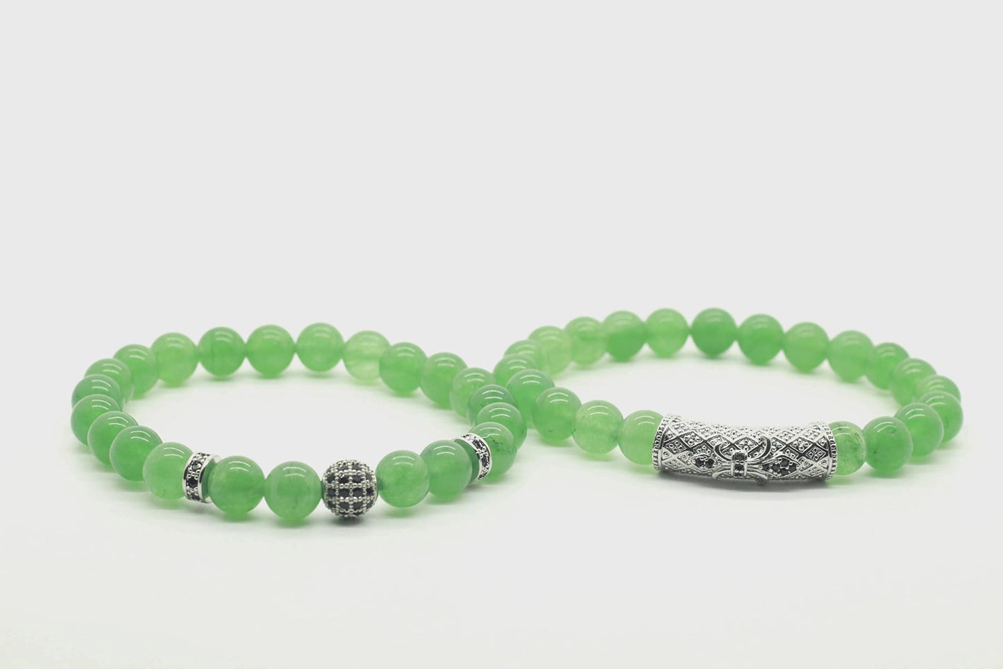 GDLKPYHS Green Aventurine Bracelet,Stretchable 8MM Handmade Beaded,Protection Bracelet,Bring Good Luck, Wealth, Prosperity and Happiness - Healing Crystal Green Jade Bracelet for Women