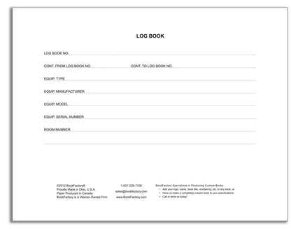 BookFactory Black Maintenance Log Book - 120 Pages 9'' x 7'' Black Imitation Leather Cover Section Sewn Hardbound (Made in USA)
