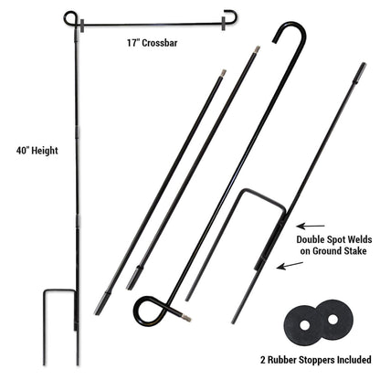 Army Veteran Garden Flag with Stand Holder