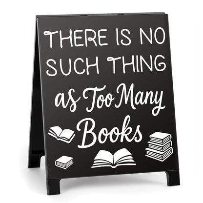 Bookish Desktop Sign Bookstore Desk Decor Home Office Library Accent Tabletop Decoration Accessories Funny Supplies Essentials for Reading Nooks Clubs Gift for Book Lovers