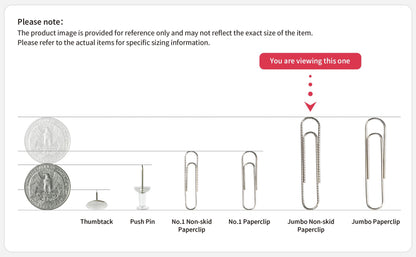 PAPERPAL Paperclips for Office School & Personal Use, Jumbo Nonskid Paper Clip (2"), 1000 Large Paper Clips (10 Boxes of 100 Each), Silver
