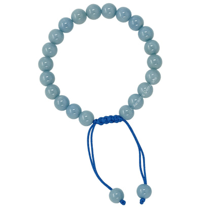 Amazing Gemstone Angelite Bracelet for Women Men's Gifts - Protection Healing Crystal Bracelet - 8mm Gemstone Beaded Adjustable Bracelet Pulseras Para Hombres Mujer Stocking Stuffers